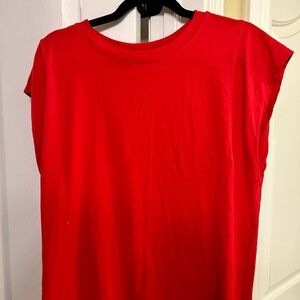 Loft Modern Wedge Tee Red Size Medium